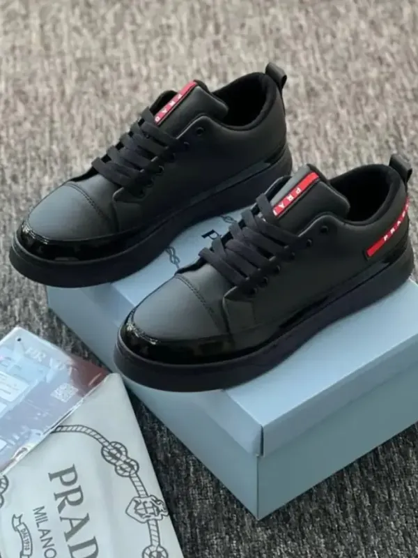İthal Prada Şeritli Erkek Sneakers
