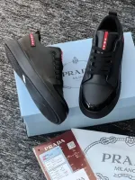 İthal Prada Şeritli Erkek Sneakers