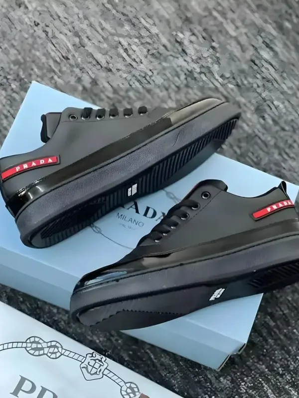 İthal Prada Şeritli Erkek Sneakers