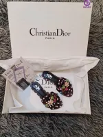 Christian Dior Lüks İthal Puantiye Desenli Terlik