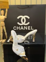 İthal Chanel Kadın Topuklu terlik