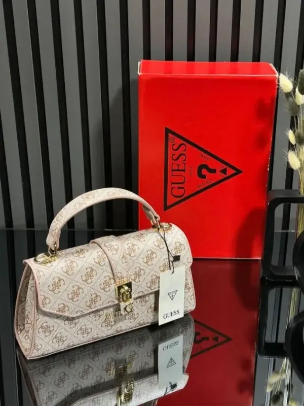 İthal Guess Monogram Kadın El & Omuz Çantası