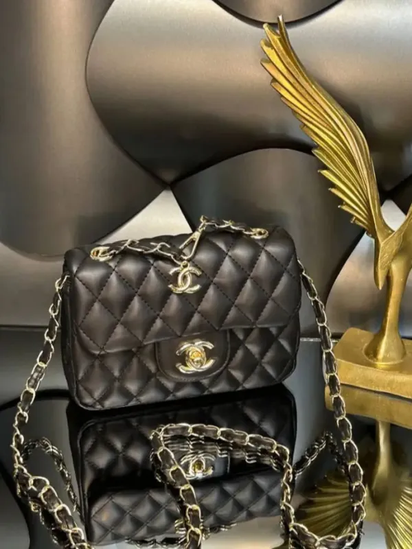 İthal Chanel Kapitone Zincir Askılı Çanta