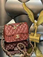 İthal Chanel Kapitone Zincir Askılı Çanta